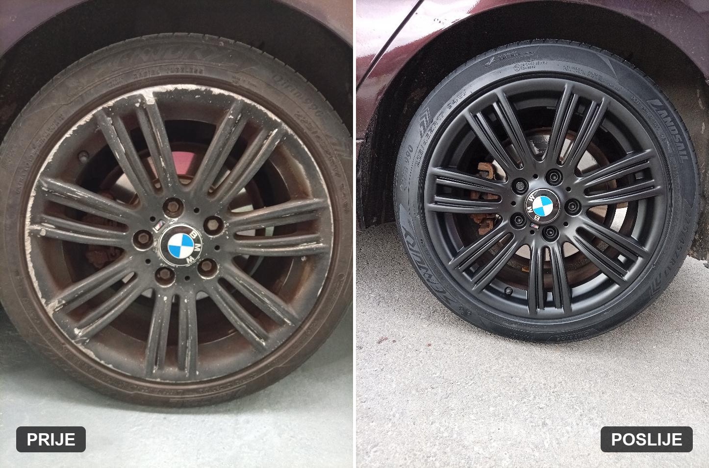 Before & After, Wheel Refinishing: BMW